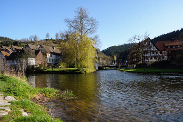 Schiltach village in Germany by the river