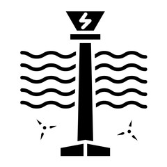 Tidal Power Vector Icon