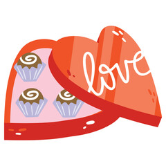 Chocolates Vector Illustration. Flat Minimal Design. Editable Illustration for Web, Mobile, Print