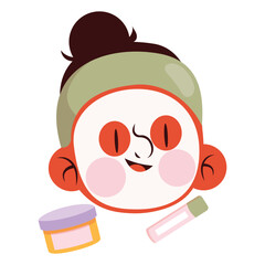 Beauty Vector Illustration. Flat Minimal Design. Editable Illustration for Web, Mobile, Print