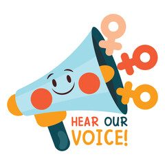 Protest Vector Illustration. Flat Minimal Design. Editable Illustration for Web, Mobile, Print