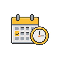 Calendar icon isolated business planning design time management illustration schedule productivity visuals