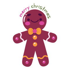 Merry Christmas Vector Illustration. Flat Minimal Design. Editable Illustration for Web, Mobile, Print