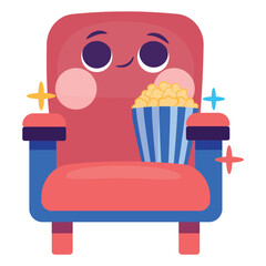 Seat Vector Illustration. Flat Minimal Design. Editable Illustration for Web, Mobile, Print