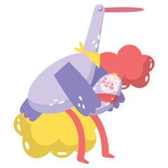 Baby Shower Vector Illustration. Flat Minimal Design. Editable Illustration for Web, Mobile, Print