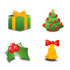 set of christmas icons