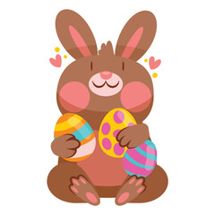 Easter Vector Illustration. Flat Minimal Design. Editable Illustration for Web, Mobile, Print