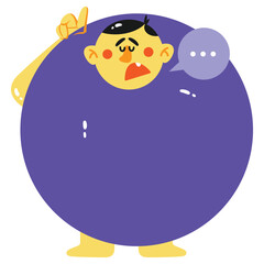 Loser Vector Illustration. Flat Minimal Design. Editable Illustration for Web, Mobile, Print