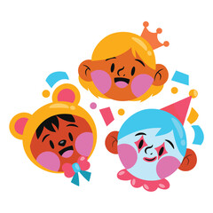 Carnival Vector Illustration. Flat Minimal Design. Editable Illustration for Web, Mobile, Print