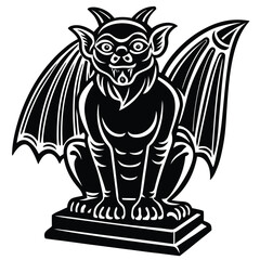 gargoyle statue vector icon