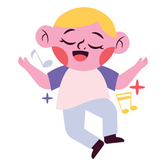 Dance Vector Illustration. Flat Minimal Design. Editable Illustration for Web, Mobile, Print