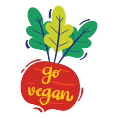 Radish Vector Illustration. Flat Minimal Design. Editable Illustration for Web, Mobile, Print