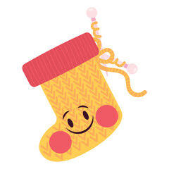 Sock Vector Illustration. Flat Minimal Design. Editable Illustration for Web, Mobile, Print