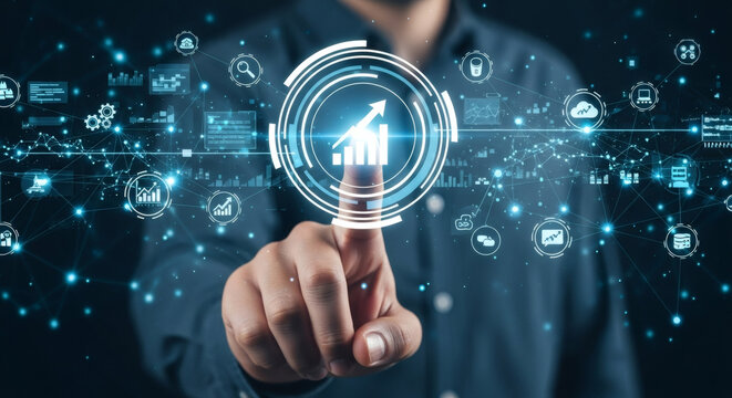 Main hologramme futuriste