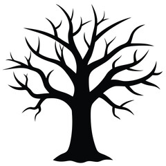 bare spooky tree vector icon