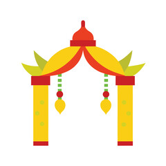 Banana Tree Gate Decorated with Toran and Tradition  