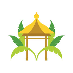 Cultural Wedding Pavilion with Banana Saplings Decor  