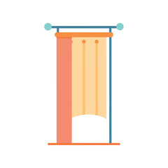 Curtain Mockup in Minimalist Scandinavian Interior  