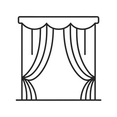 Minimal Line Art Curtain Mockup Modern Look  