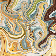 Colorful abstract swirl with retro earthy tones, fluid movement, modern artistic texture, vibrant design, and smooth dynamic background.