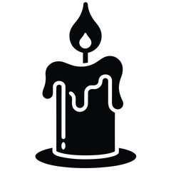 candle dripping wax vector icon