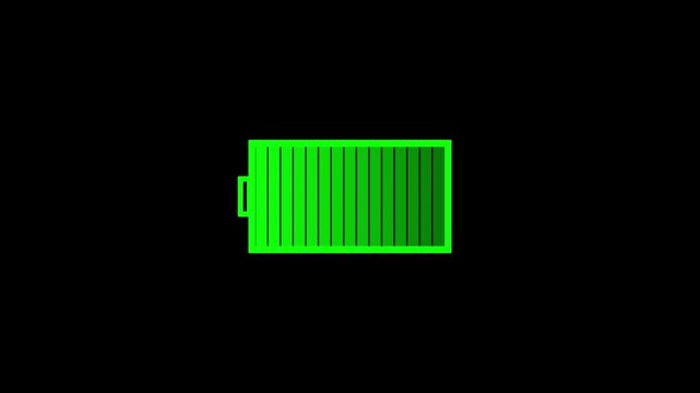Battery charging symbol with. Battery icon vector for web and mobile app. Discharged and fully charged. 4k video