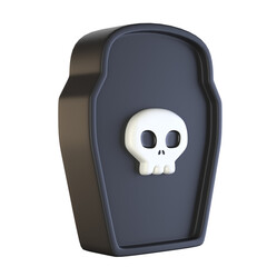 3d grave skull