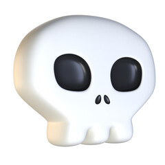 3d human skull cute  