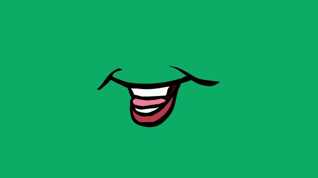Cartoon Character Mouth Lip Sync On Green Screen 2D Animation | loopable animation lip sync | female, male, cartoon lip sync | speaking mouth lip | cartoon mouth lip sync