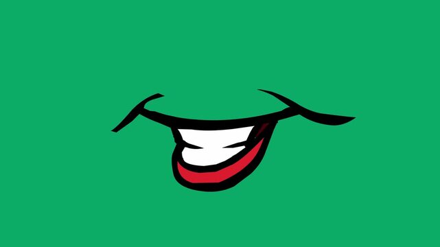 Cartoon Character Mouth Lip Sync On Green Screen 2D Animation | loopable animation lip sync | female, male, cartoon lip sync | speaking mouth lip | cartoon mouth lip sync