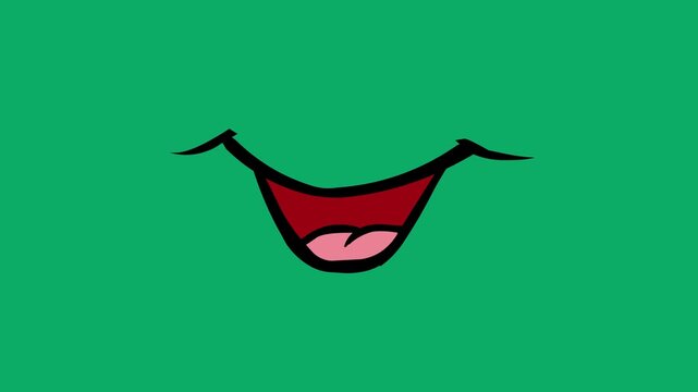 Cartoon Character Mouth Lip Sync On Green Screen 2D Animation | loopable animation lip sync | female, male, cartoon lip sync | speaking mouth lip | cartoon mouth lip sync