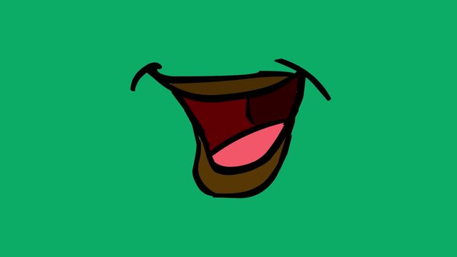 Cartoon Character Mouth Lip Sync On Green Screen 2D Animation | loopable animation lip sync | female, male, cartoon lip sync | speaking mouth lip | cartoon mouth lip sync
