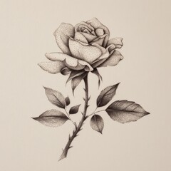 Detailed rose illustration