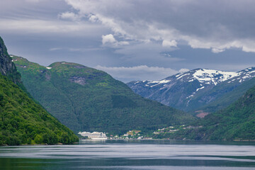 Beautiful views from the cruise along the Geirangerfjord (Norway)