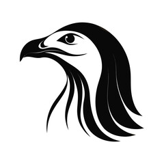 Obraz premium Elegant dove head profile silhouette design