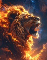 Fiery Lion of the Cosmos.