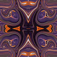 Vibrant abstract swirl art in deep purple, orange, and black tones with fluid marbled lines. Perfect for backgrounds, patterns, and digital textures. Golden keywords: abstract, swirl, texture, pattern