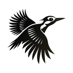 Large woodpecker head silhouette for banners and advertisements