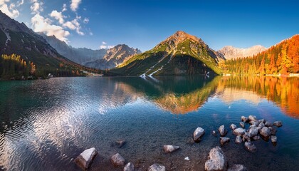 Tatra Mountains Morskie Oko Lake Fall Morning Poland © Blair