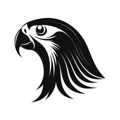 Small parrot head silhouette profile design