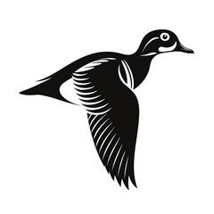 Mandarin duck silhouette side profile