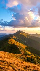 Fototapeta premium Mountainous landscape at sunset (2)