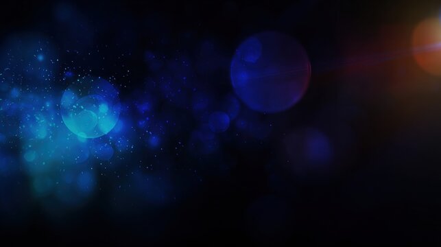 Abstract dark blue bokeh background with light effects elegant blurred backdrop for graphic design presentation or wallpaper