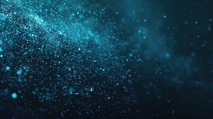 Fototapeta premium Blue Glitter Particles Abstract Background Dark teal texture Shiny shimmer effect Vector illustration