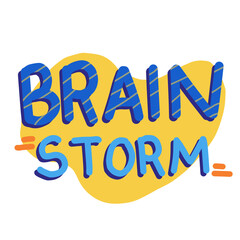 Brain Storm Creative Typography Work Illustration