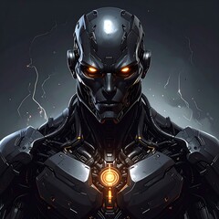 Cybernetic Warrior Portrait.