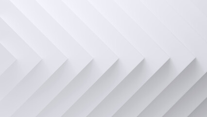 Abstract background with white chevron pattern. 3D rendering of geometric texture with arrows. 