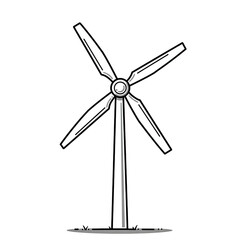 An illustrated wind turbine generating clean, renewable energy, a symbol of sustainable technology. This image portrays an eco-friendly approach to power