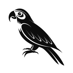 Elegant parrot silhouette design