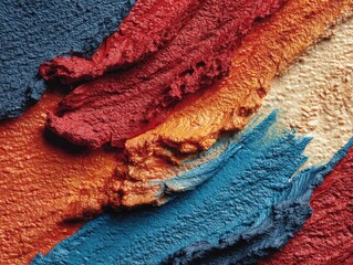 and keyword list based on the image, following your specifications

 Strokes of Pigment Applied Vividly on Abstract Texture; Close-Up View.